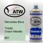 Preview: Mercedes-Benz, Thistle Green Metallic, 881: 400ml Sprühdose, von ATW Autoteile West.